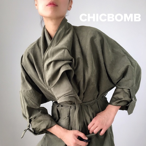 Khloe suede drape long duster with ring fastener - Picture 7 of 7